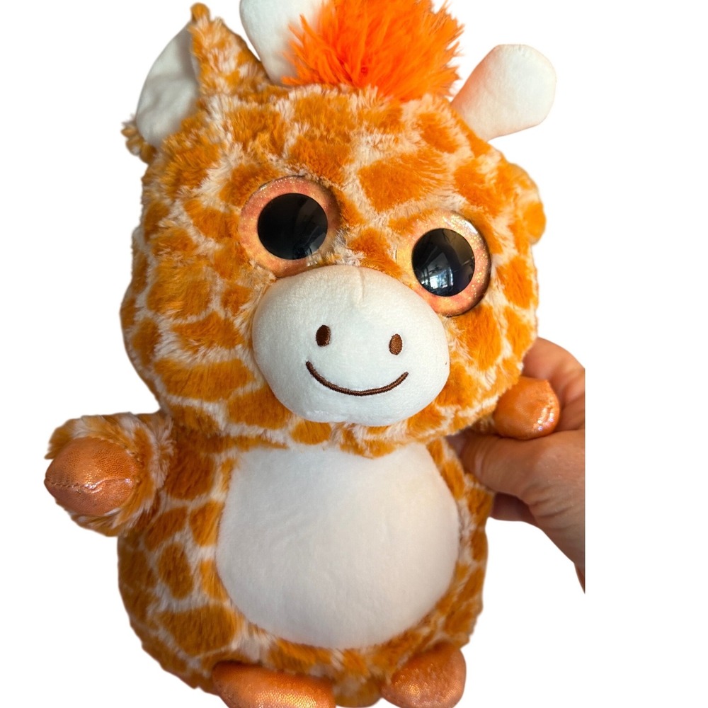 Nanco Giraffe Plush Stuffed Animal Orange‎ White Spotted Large Eyes Kids Toy New